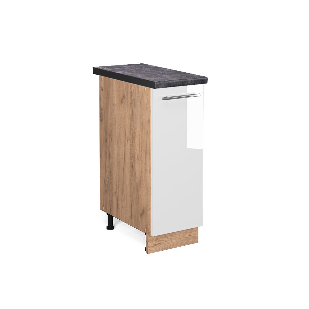 Vicco Szafka apteczna Fame-Line, Biały wysoki połysk, 30 cm , BP Antracyt