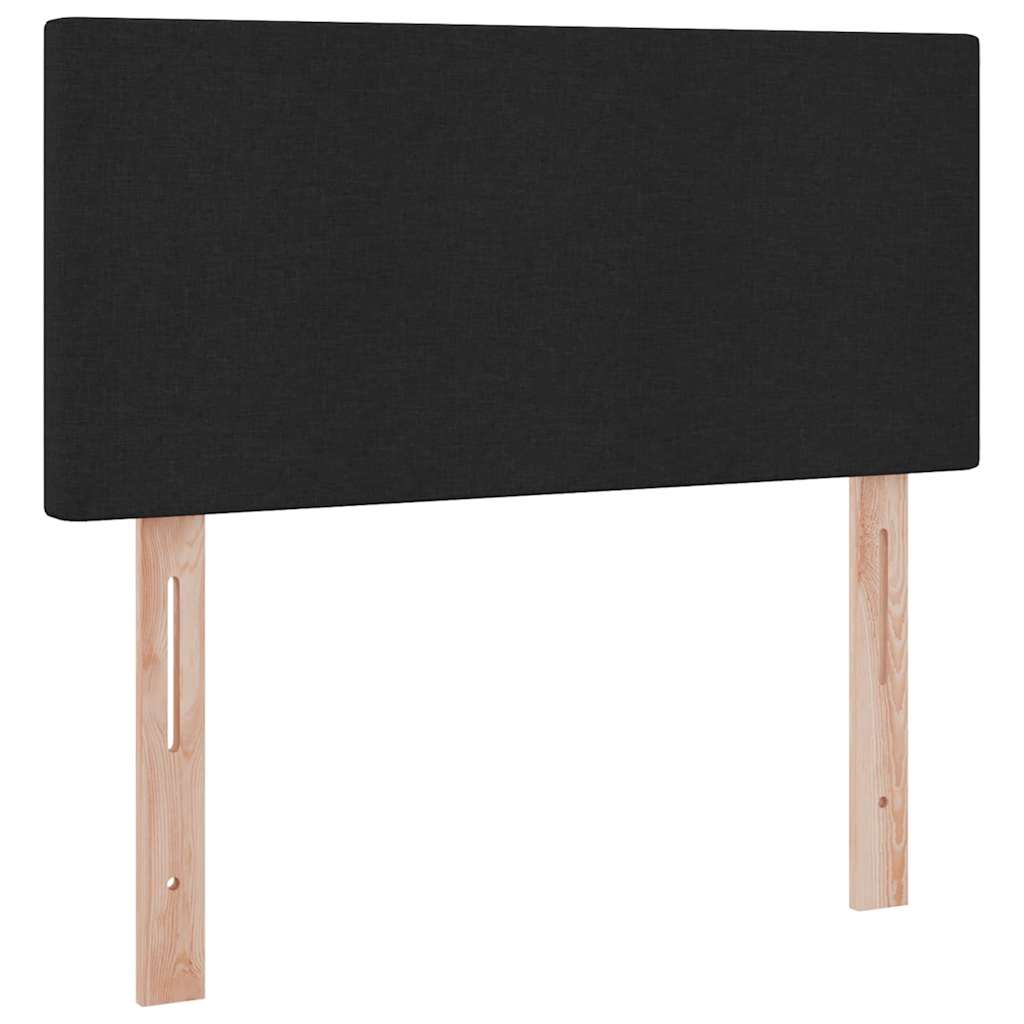 Lit avec rangement et matelas noir 90 x 190 cm en velours - 8
