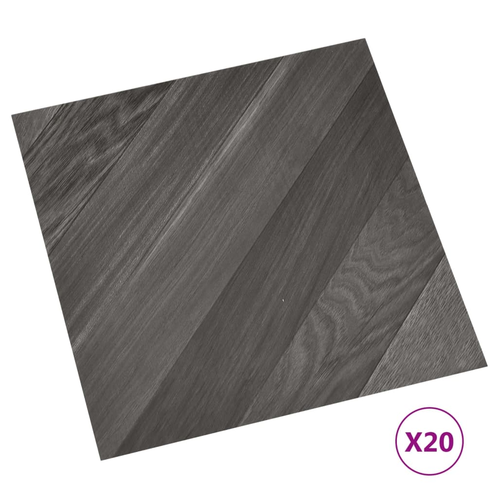 20 piezas lamas de suelo autoadhesivas | tarimas de suelo | tarimas autoadhesivas pvc 1,86 m² rayas grises cfw13867