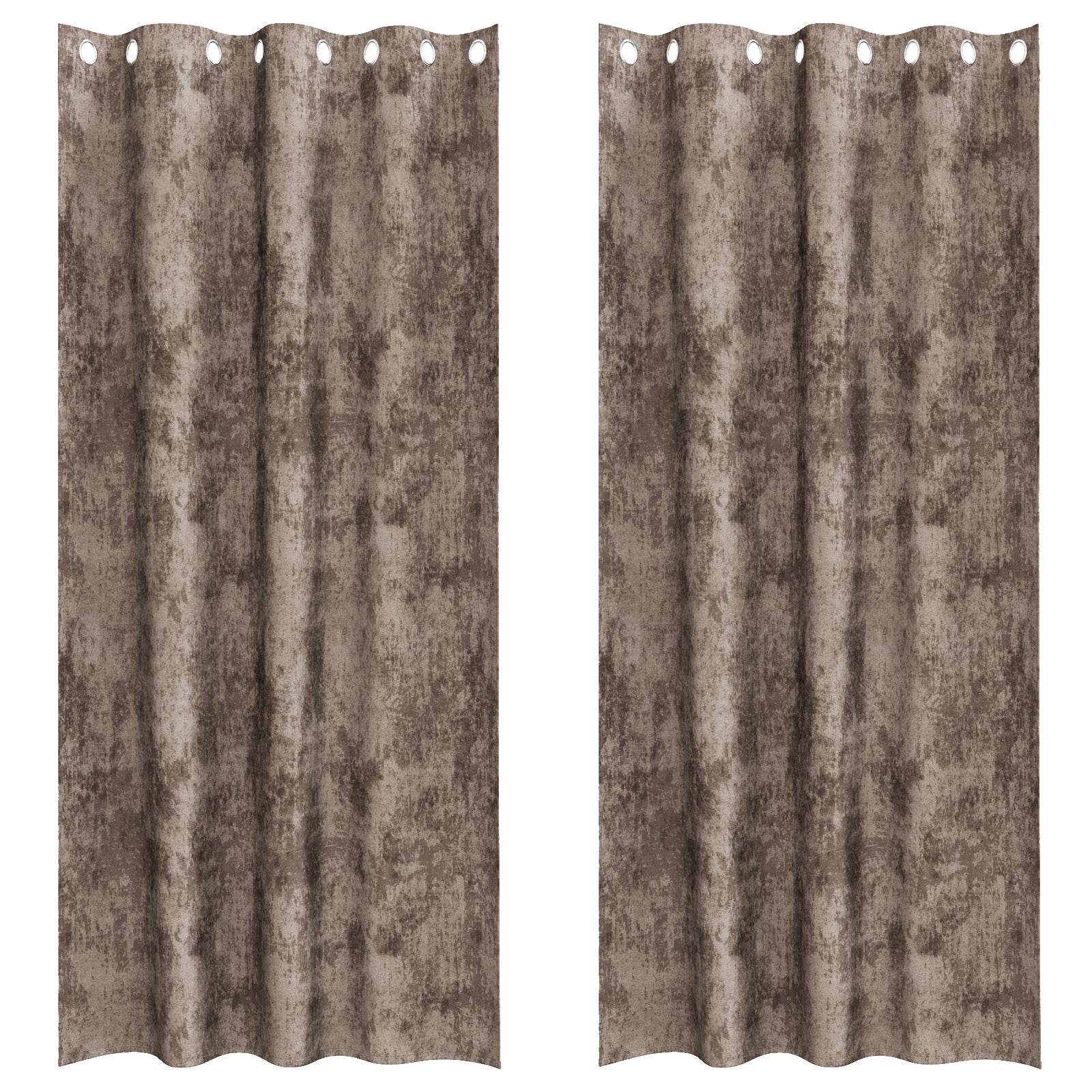 Zasłony z weluru 2 pcs Cappuccino 260 x 140 cm Aksamit vidaXL