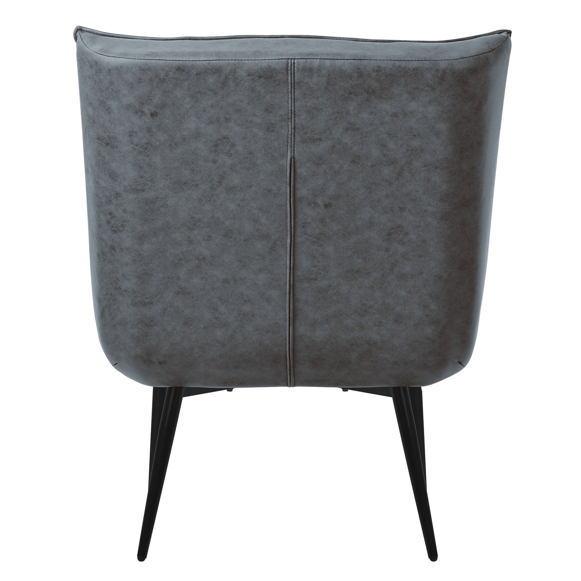 ML Design fotel rozkładany antracytowy tapicerowany skóra sztuczna PU z czarnymi metalowymi nogami ergonomiczny skrzydłowy z poduszką do relaksu - 4