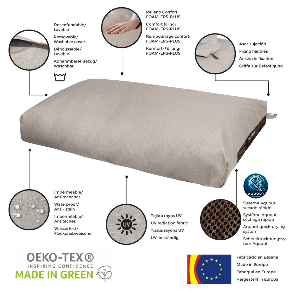 Housse coussin palette d'extérieur Dossier 80x45x25 Sans Garnissage Vert Naylim Mate Happers - 5