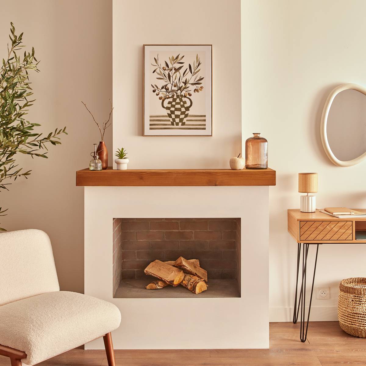 Toile imprimée encadrée Claudia vert 45x60cm - Atmosphera créateur d'intérieur - 2