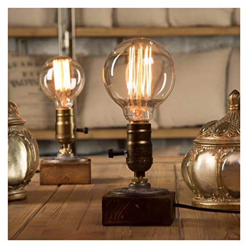Lot de 4 ampoules Edison vintage - Ampoules à vis à intensité - Ampoules globe - Lumière chaude 40W G80 E27 220V (A) - 4