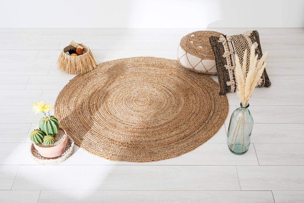 Tapis en jute D120 cm - Atmosphera créateur d'intérieur - 3