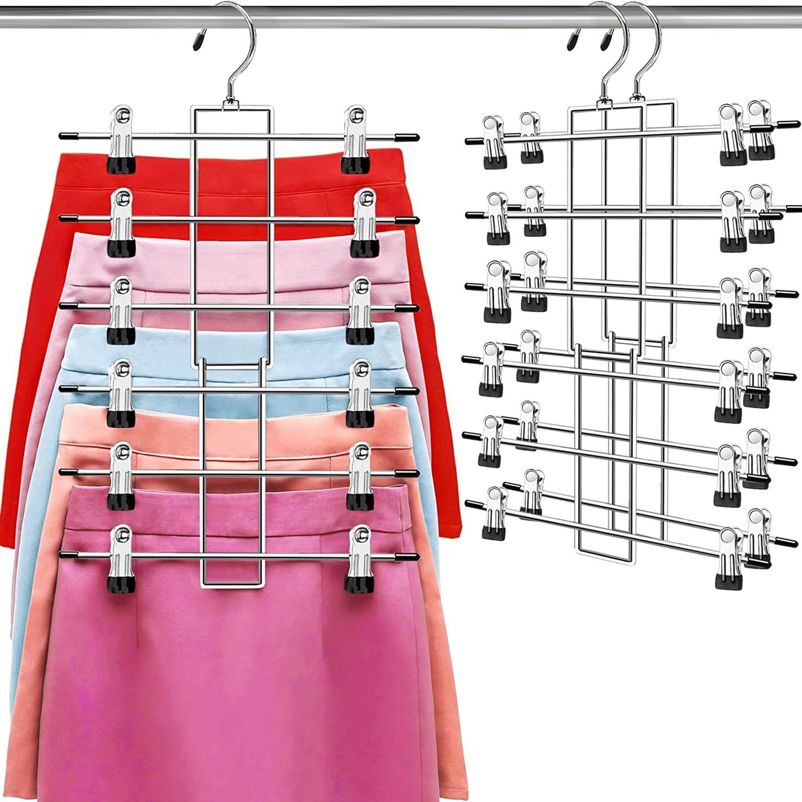 Organizzatore per pantaloni da armadio, grucce in metallo per pantaloni Organizzatore per pantaloni da armadio, grucce in metallo per pantaloni