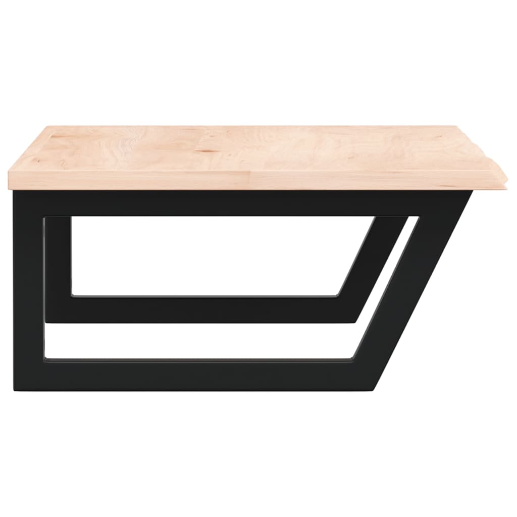 Maison Exclusive - Ripiano a Parete per Lavabo in Acciaio e Massello di Rovere - 5