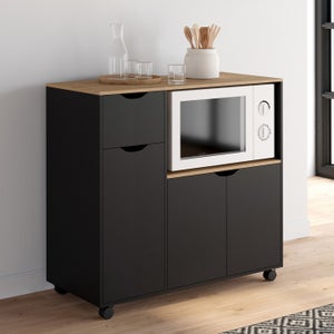 Plateau Festonné Rectangulaire 42x20 Cm En Mélamine Noir – Élégant & Résistant