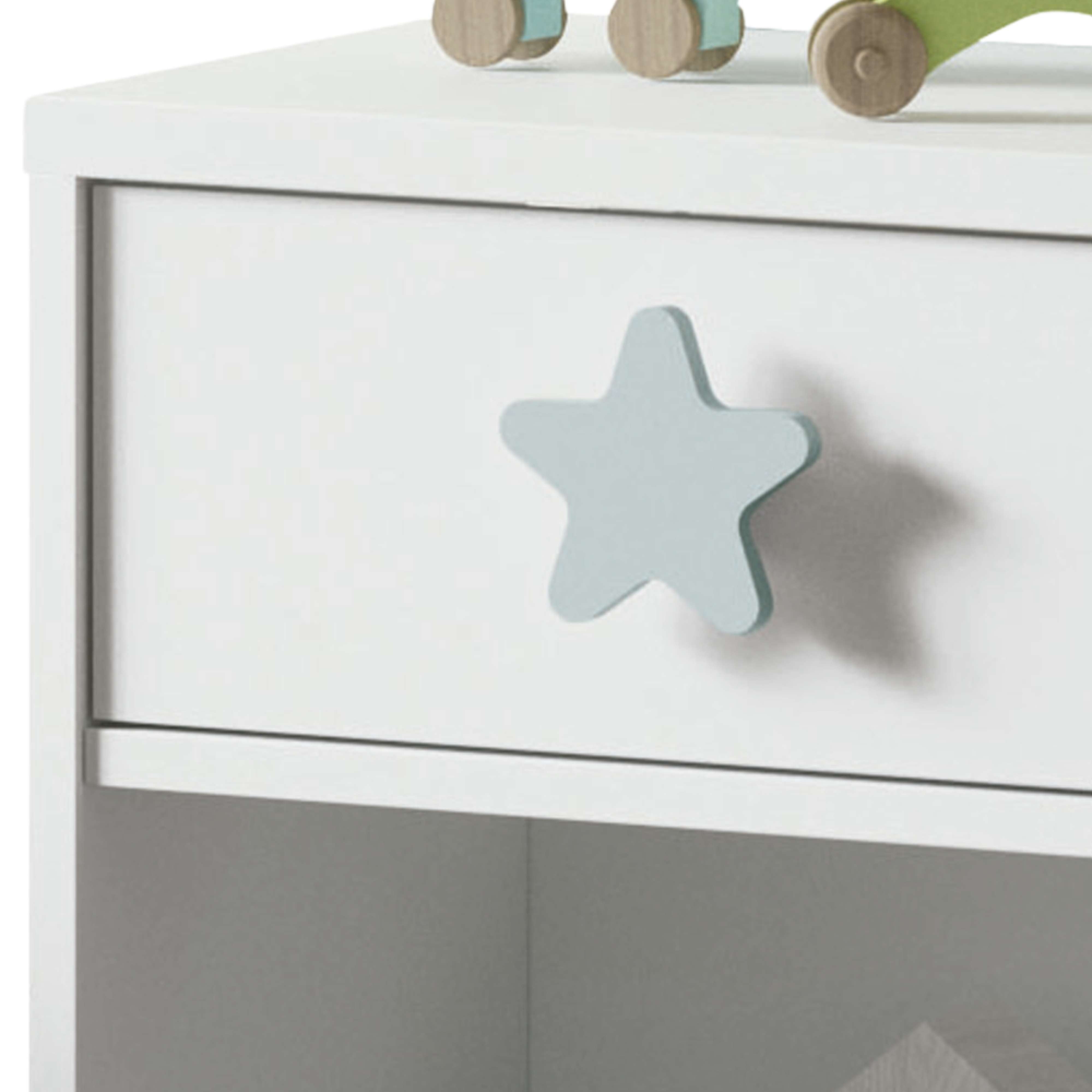 Table de chevet enfant Star White 56x40x33 cm - 3