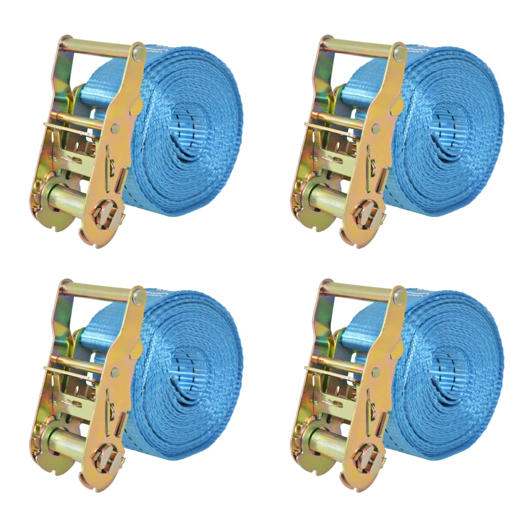 Set di 4 cinghie di ancoraggio 2 tonnellate 6 m x 38 mm blu 02_0003535 - 3