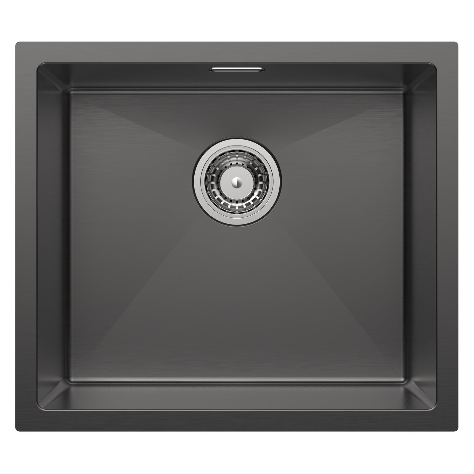 Évier Cuisine 1 Bac Noir 50x44CM, Évier Inox Évier Montage à Sous-Plan (Distributeur de savon non inclus) - 9