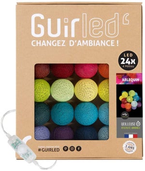 Guirlande Lumineuse LED USB 6 Mètres - 40 Boules Colorées - Lumière Continue Multicolore - Pour Décoration Chambre, Fête, Noël