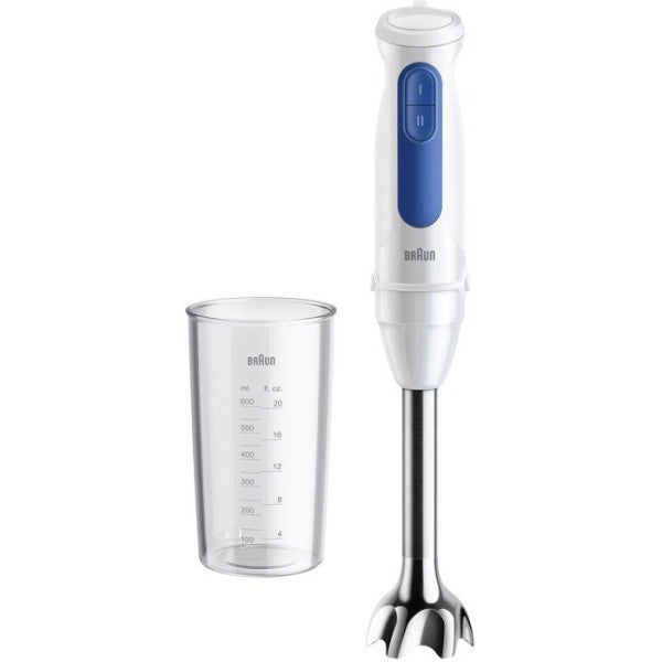 Braun Mixeur Plongeant, Multiquick Mq30001m, 900 W, 2 Vitesses, Blanc / Bleu , Leroy Merlin