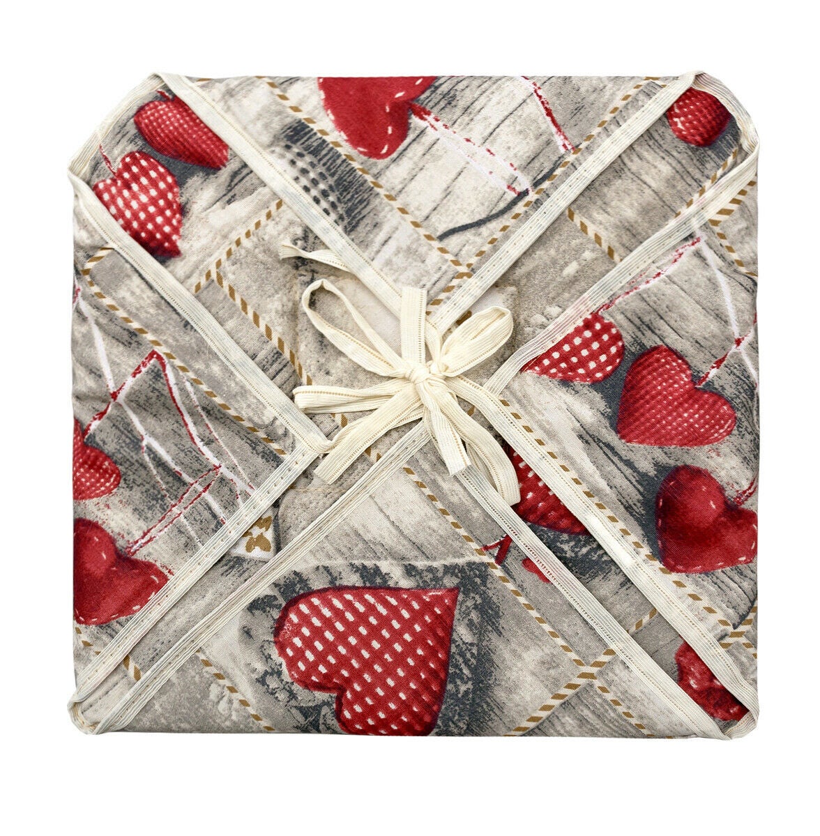 Set 6 CUSCINI Sedie Coprisedia IMBOTTITI Cuore Allungato Con