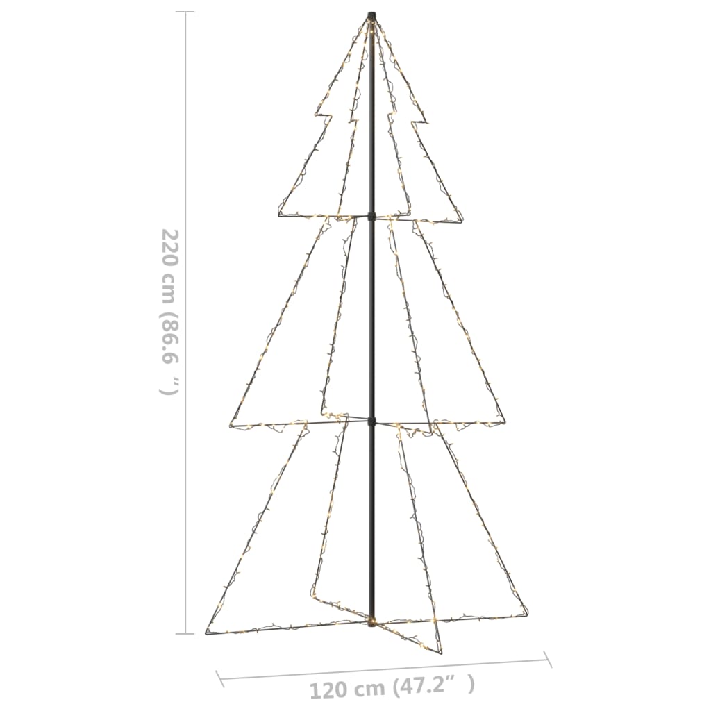 Maison Exclusive - Albero di Natale a Cono 300 LED per Interni Esterni 120x220 cm - 7