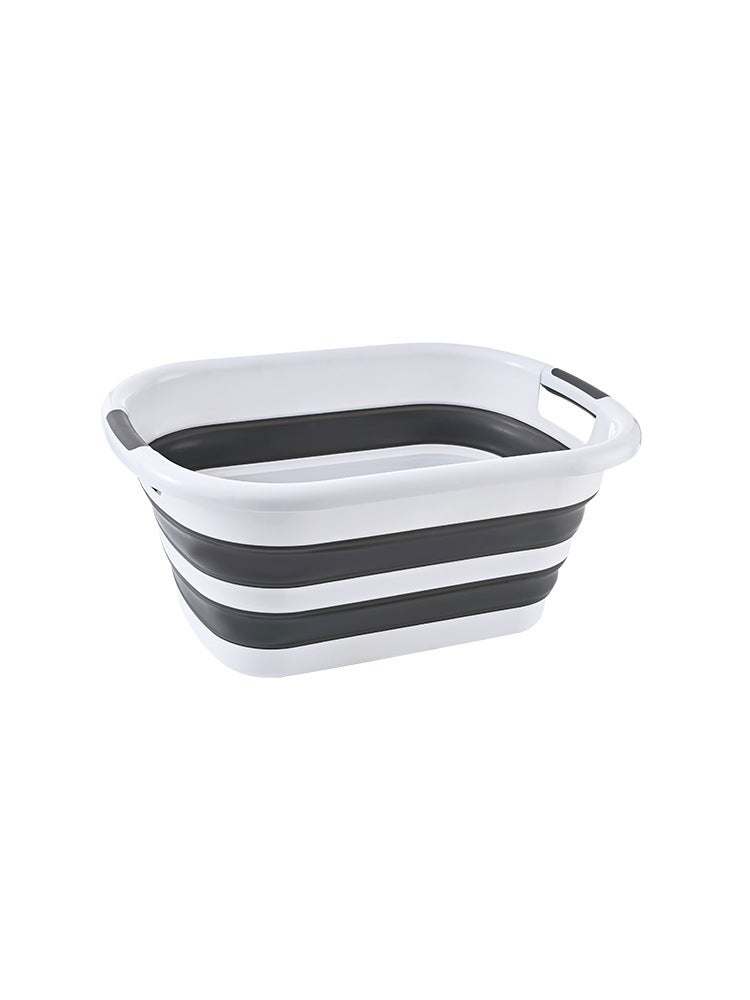 Panier À Linge Pixel-40 Litres Gris-4 Poignées Ergonomiques-Design