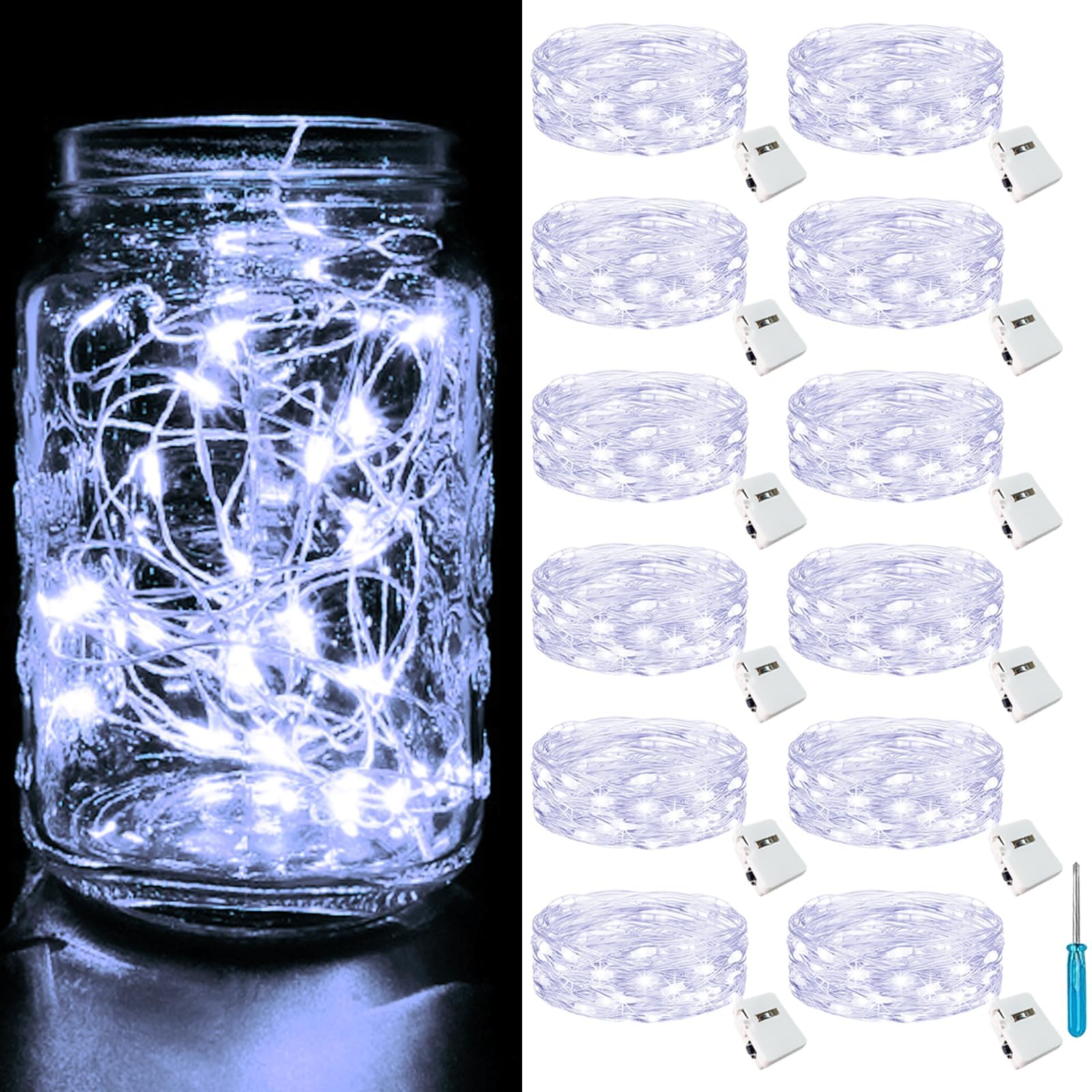 Pack De 20 Mini Luces LED A Pilas | LEIBOCHAO | Luz Blanca Cálida O Pura | Individuales | Para Casa De Muñecas Y Decoración