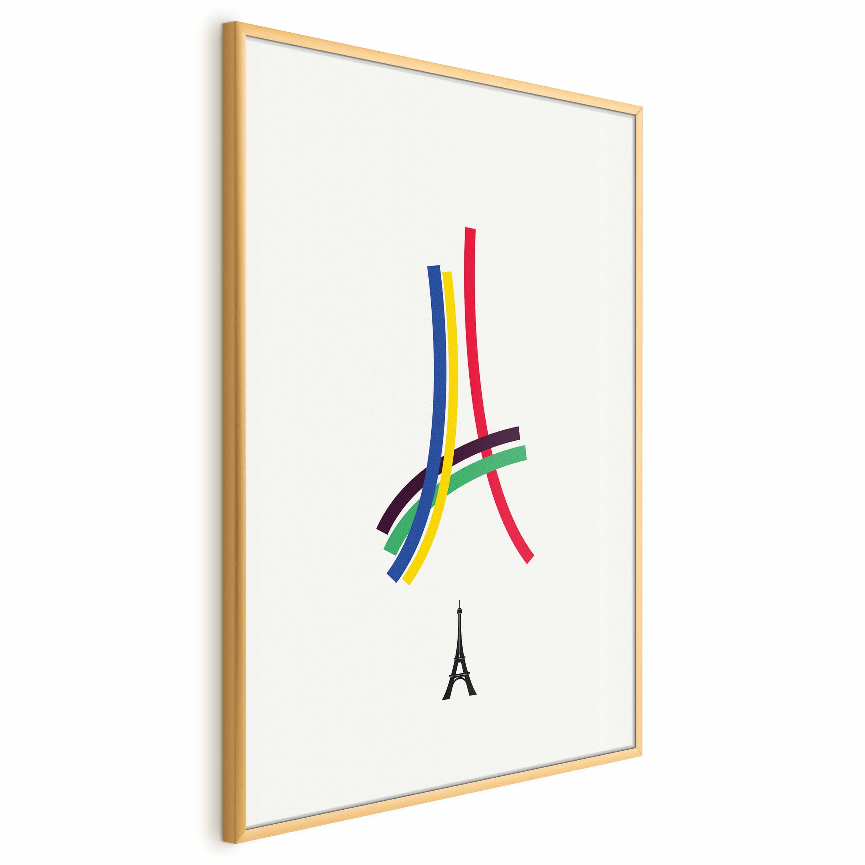 Exclusivité J.O -Affiche - Tour Eiffel - graphisme coloré - abstraction ...