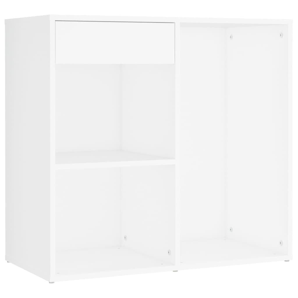 Toeletta LED con 2 mobili 60 x 40 x 140 cm legno composito bianco 02_0006304 - 5