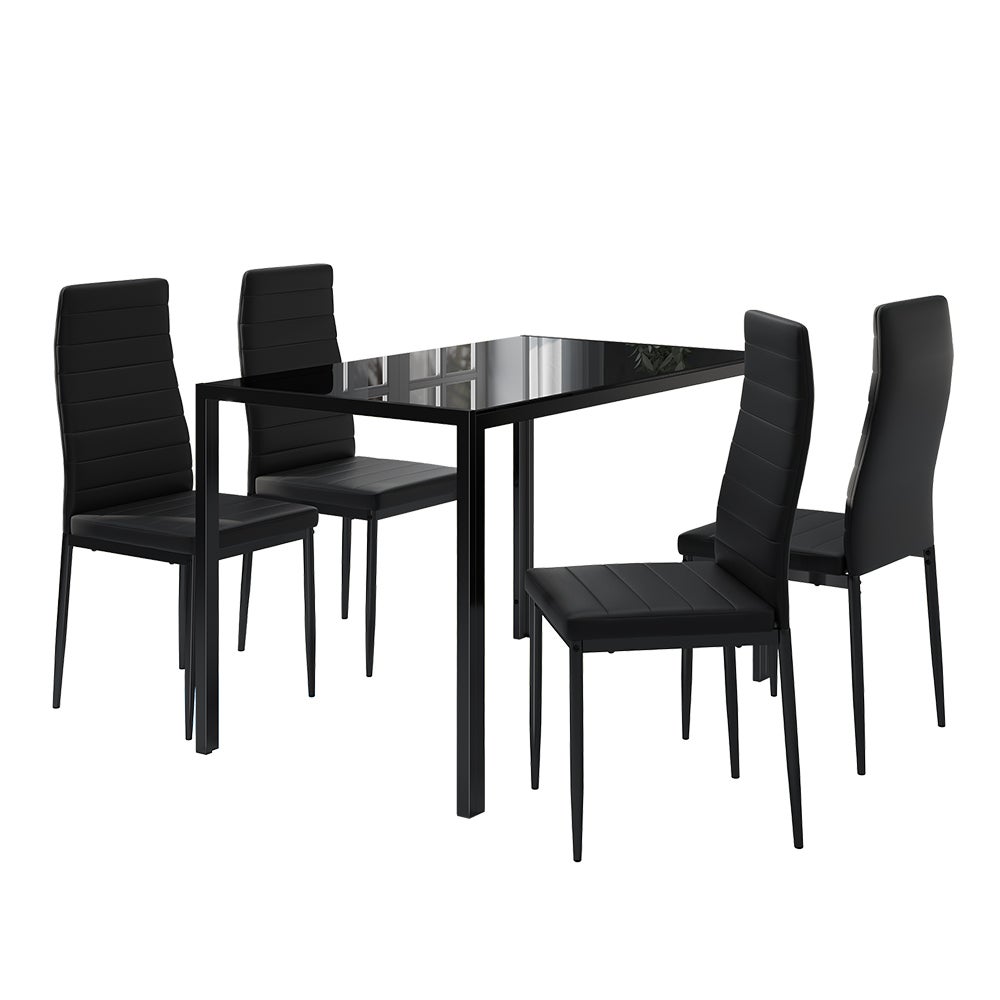 Vicco Stół jadalny Grand, Czarny, 120 x 75 cm Zestaw 4