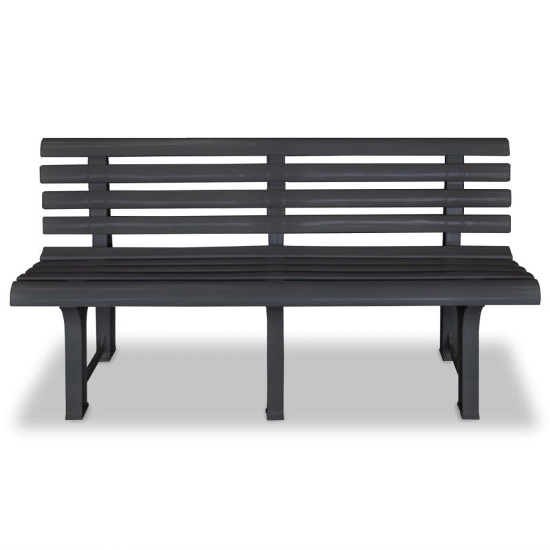 Banc de jardin 145,5 cm plastique anthracite - 2