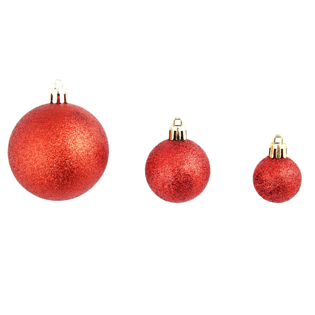 Ensemble de boules de Noël 100 pcs 3/4/6 cm Rouge vidaXL - 8
