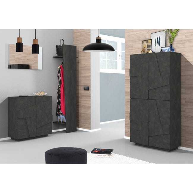 Appendiabiti con ripiani in derivati del legno sonoma grigio | Leroy Merlin Appendiabiti con ripiani in derivati del legno sonoma grigio | Leroy Merlin