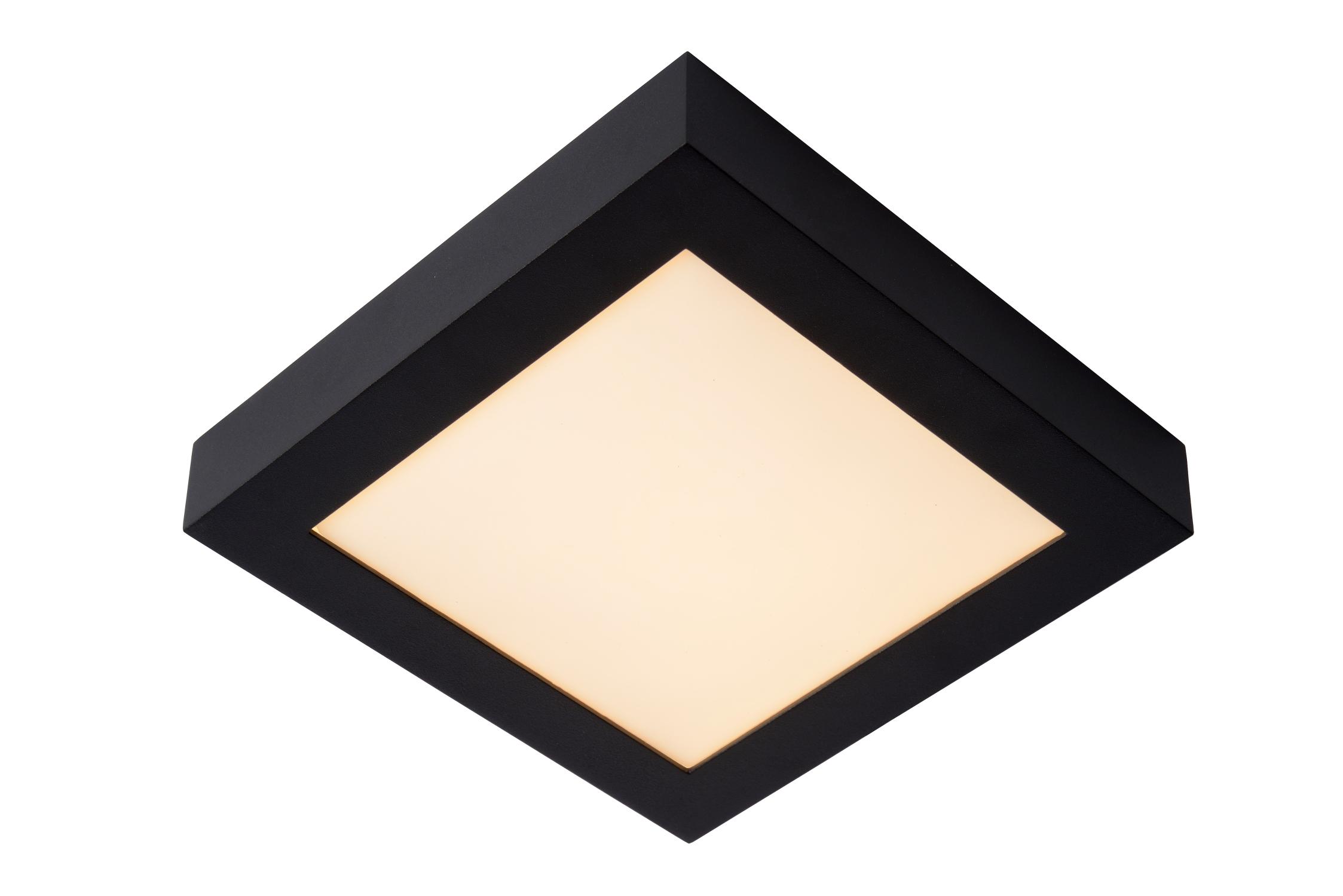 Plafon kwadratowy BRICE LED 22W Ciepła biel 1656lm czarno-biały wym:3,9x22x22cm IP44 Lucide