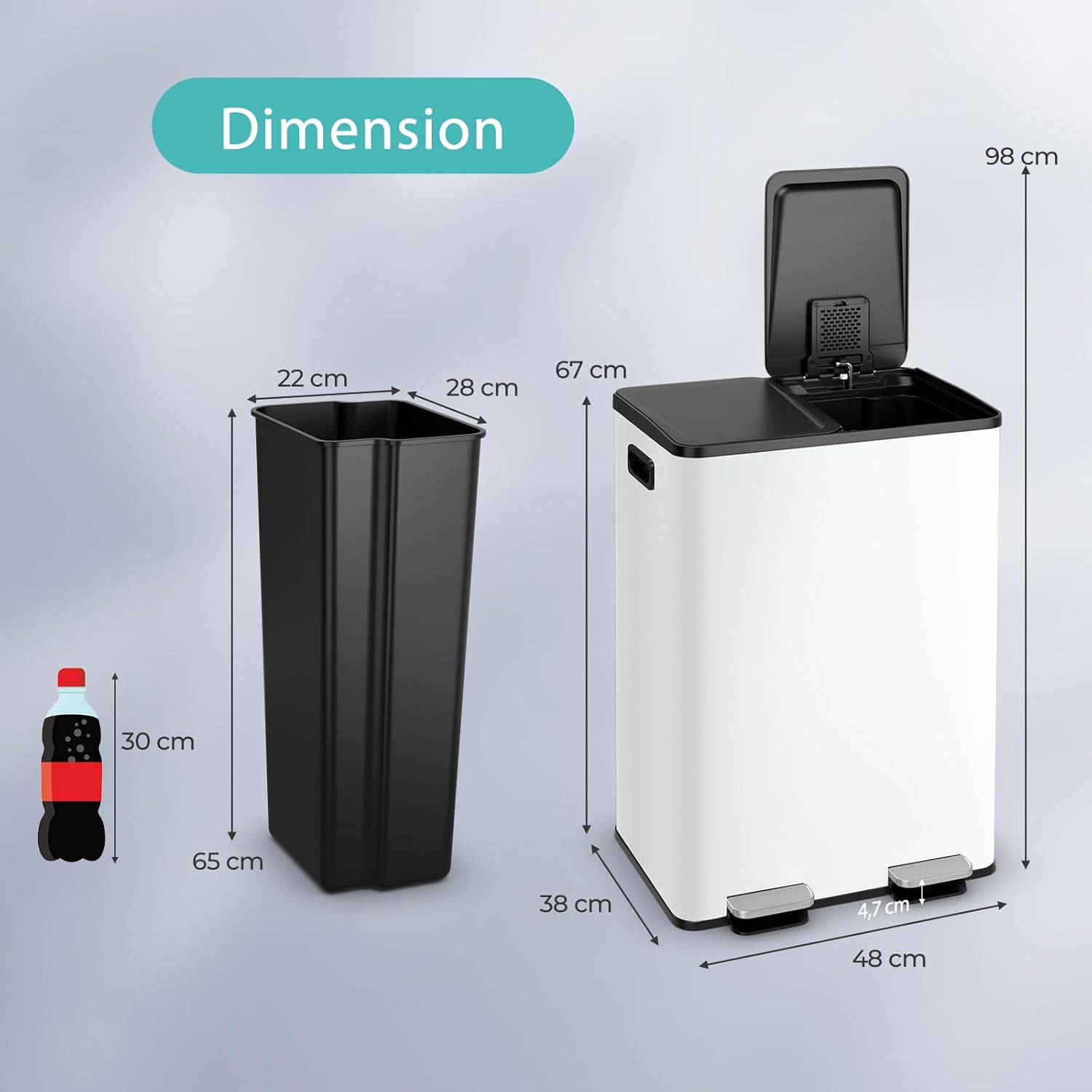 Franke Sortery - Cubo De Basura Integrado Garbo 60-2 121.0284.027