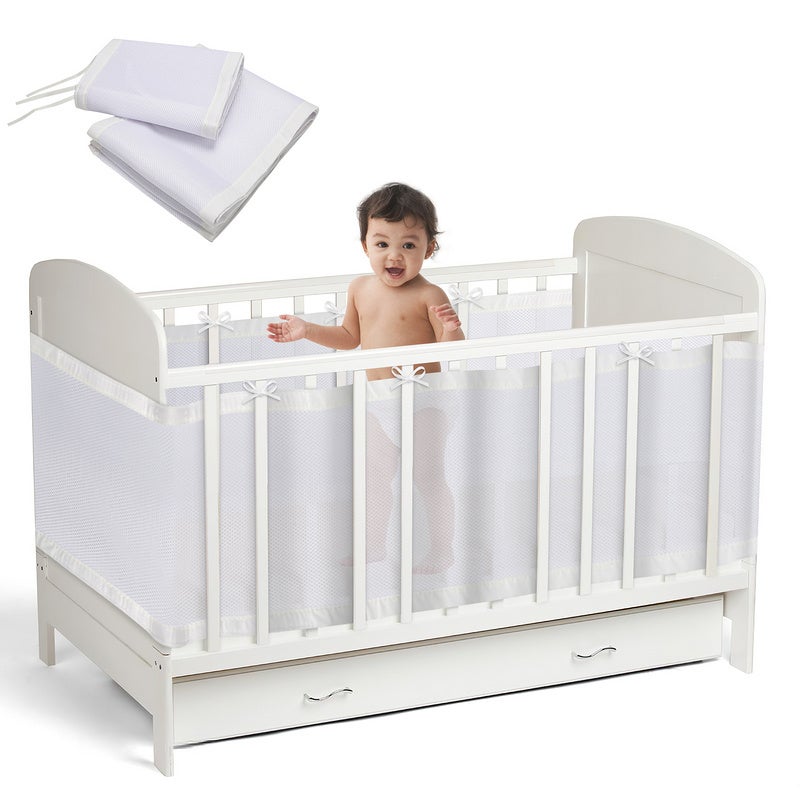 Paracolpi Per Lettino Bambino Morbido E Traspirante – Protezione Anti-Caduta 360°