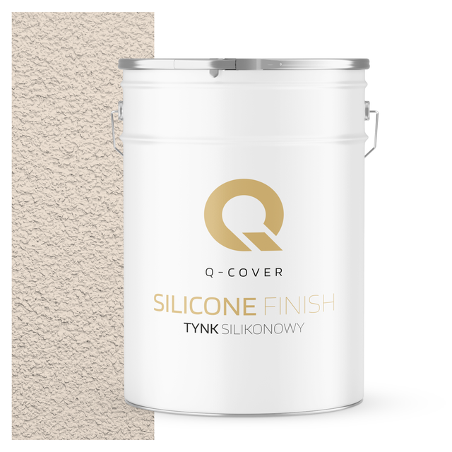 Tynk Silikonowy Elewacyjny Baranek 1.5mm Q-Cover Beżowy jasny F442 25KG