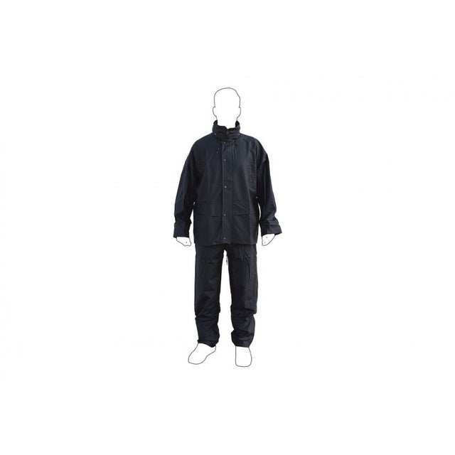 Combinaison De Pluie Imperméable Homme PVC Noir - Tailles M à 3XL Pour Plein Air Et Équitation