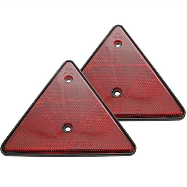 Riflettore triangolare rosso avvabile per rimorchio AJ.BA Riflettore triangolare rosso avvabile per rimorchio AJ.BA