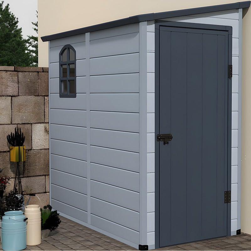 Wiata ogrodowa ALBERTO z żywicy w kolorze szarym antracytowym – 2,12 m²