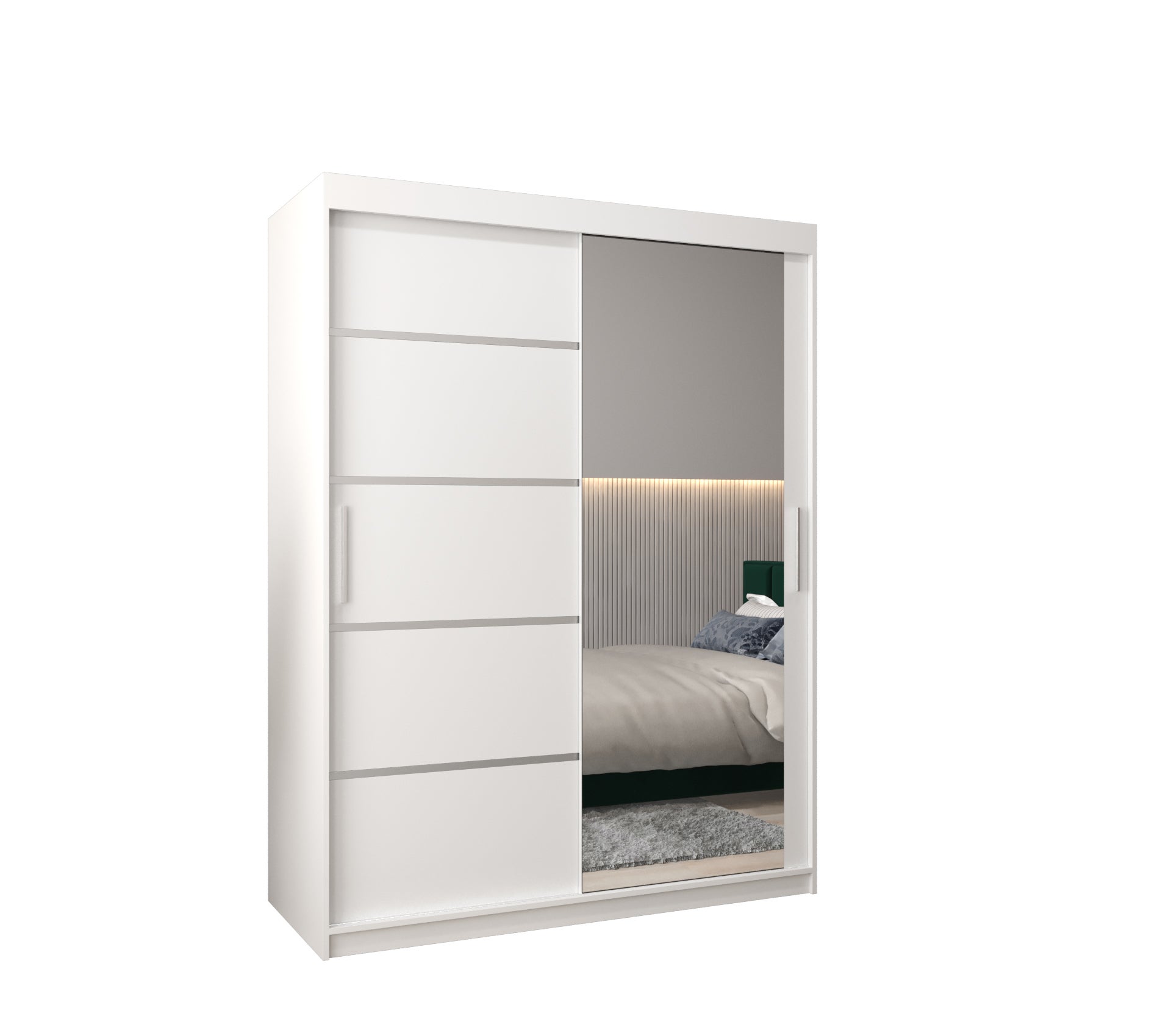 Szafa przesuwna garderoba Verona 2 150 x 62 x 200 cm Biały - Abiks Meble