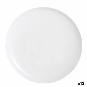 Nome Zelie piatto piano 25cm - vetro temperato, bianco