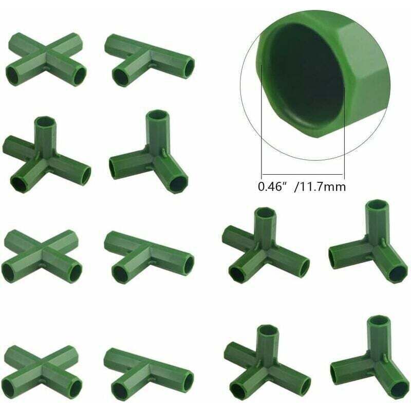 Lot de 20 connecteurs de cadre de jardinage pour serre de 11 mm - 2