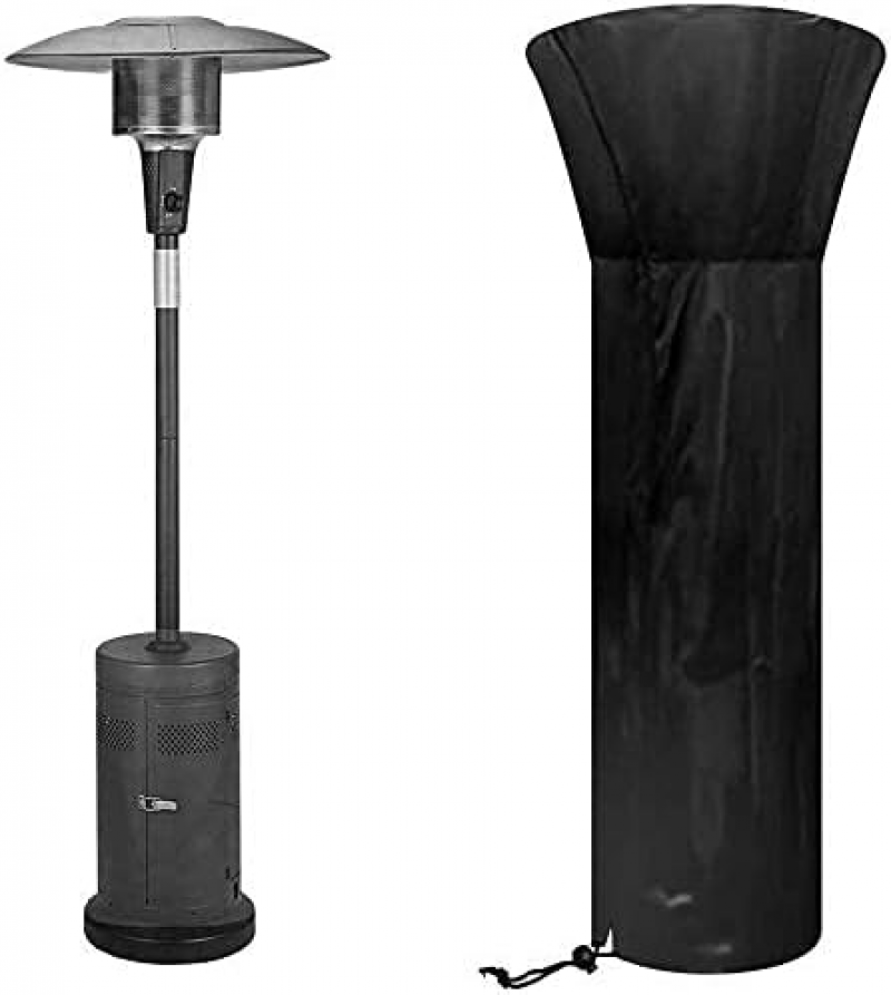 Pokrowiec na grzejnik tarasowy, wodoodporny, wiatroszczelny, odporny na promieniowanie UV, tkanina Oxford 210D (221 x 85 x 48 cm)