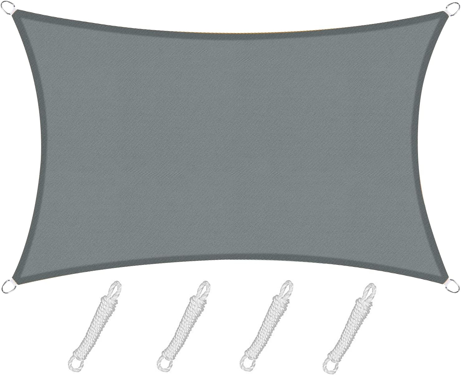Voile D'ombrage 2,5x3 M Grise - Protection UV 95% Et Imperméable - Pour Terrasse, Jardin, Balcon - Facile à Installer