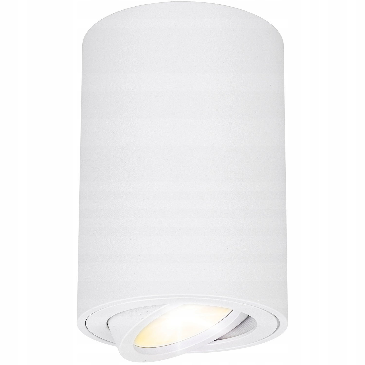 Oprawa natynkowa LED GU10 okrągła biała RUCHOMA tuba lampa sufitowa reflektor ścienny halogen - LEDHOFF