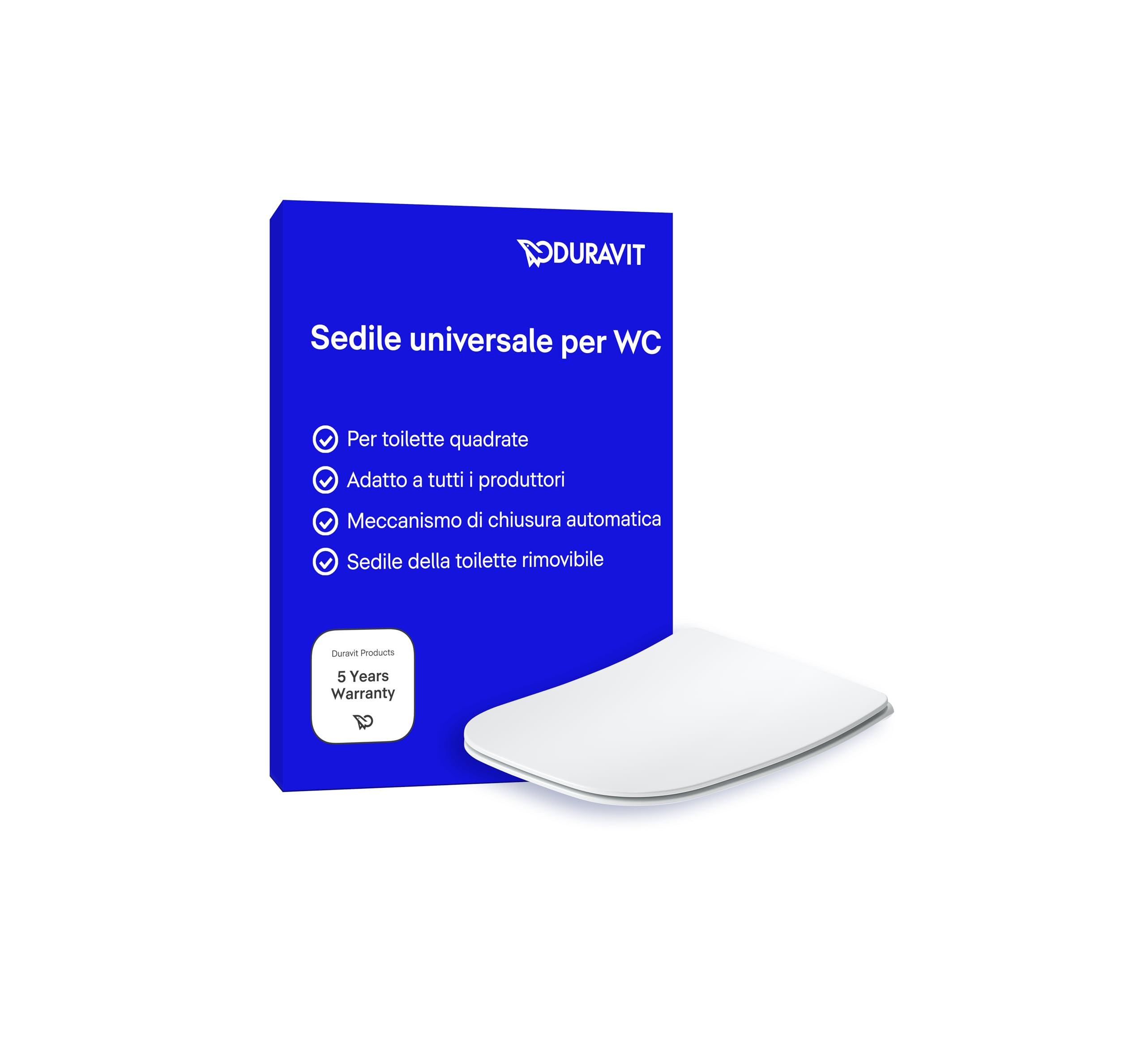 Sedile WC Universale Duravit - Ovale Con Chiusura Soft Close, Bianco