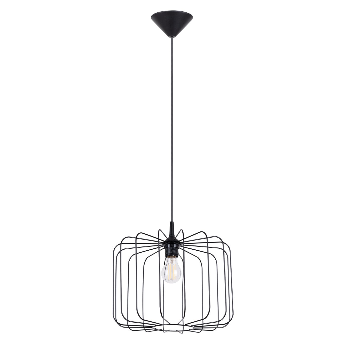 Lampa wisząca SKAAR czarna, nowoczesny - 34.5x34.5x91cm Sollux