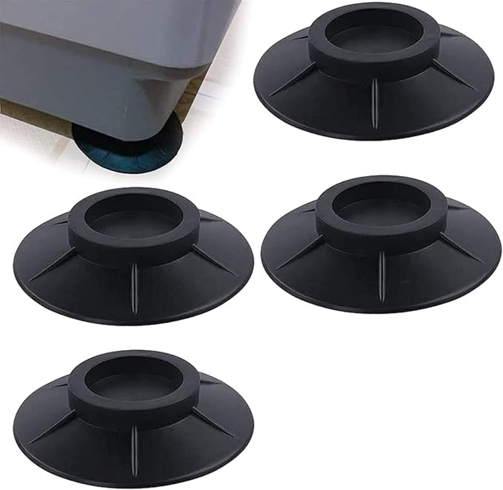 Rondelle Caoutchouc Anti Vibration Pieds Anti-Vibration VIBIRIT Pour Lave-Linge - Lot De 4 | Caoutchouc, Réduction Bruit Et Vibrations Patin Anti -vibration