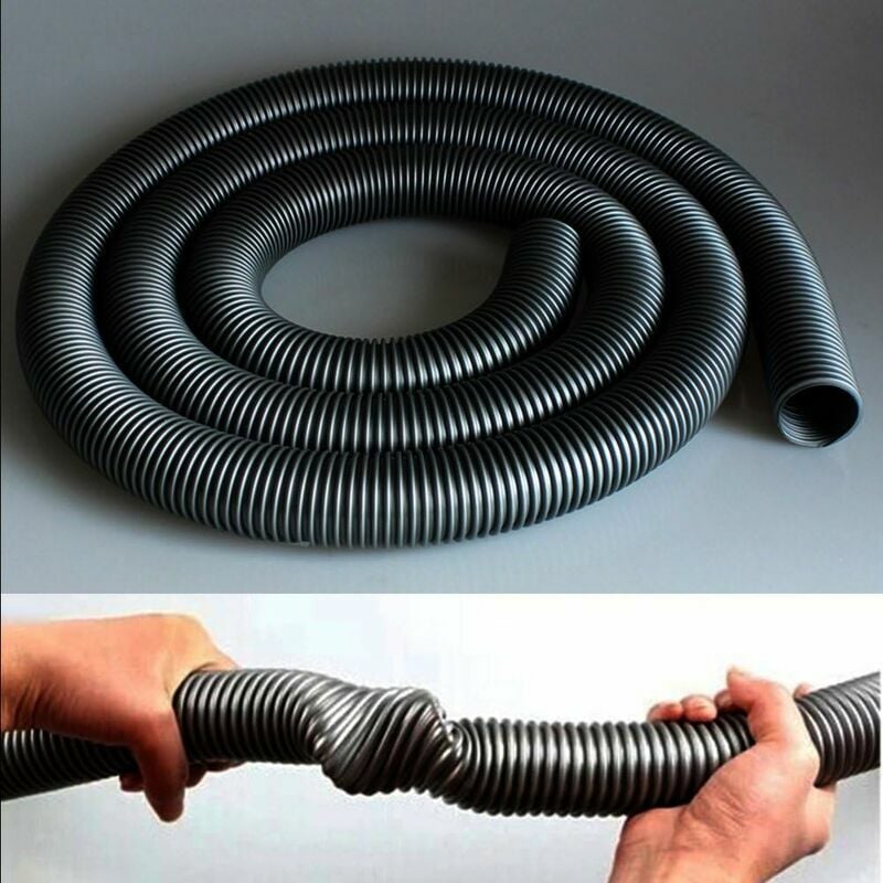 3 Metre Tuyau d'aspirateur, 32 mm Tuyau Flexible pour aspirateur, Noir, Taille Unique - 2