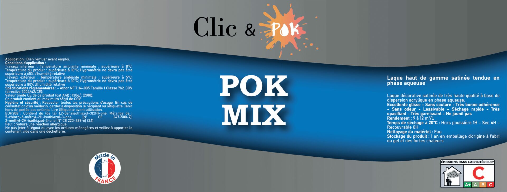 Peinture meubles, murs, boiseries - Multisupports POK MIX - 3L - RAL 6026 - Vert Opale - 5