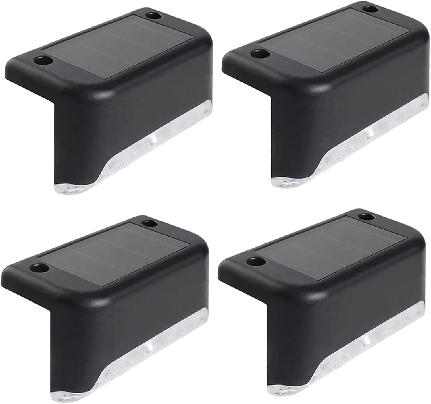 Lampa solarna, wodoodporna lampa solarna do schodów, lampa ogrodowa, wodoodporna (chłodne białe światło), zestaw 4 elementów