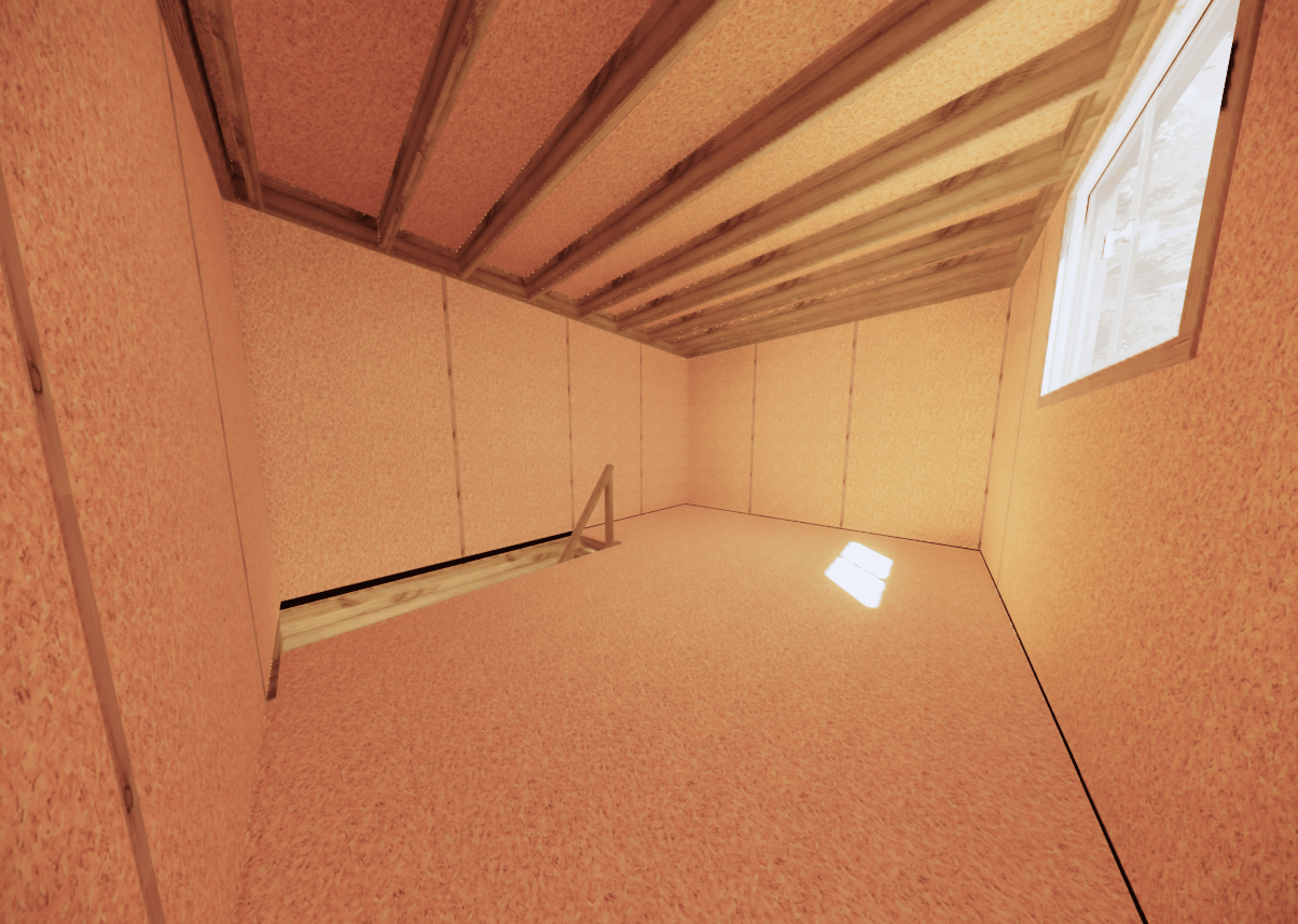 Studio de jardin 4 saisons en bois 5,5 x 3,5 x 2,7 m / isolation RE2020 avec plancher isolé avec mezzanine et terrasse / menuiseries alu k-line - 6