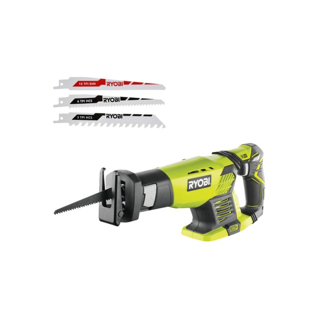 Confezione RYOBI - Sega a nastro RRS1801M - 18V OnePlus senza batteria e caricabatterie - Set di 3 lame speciali per seg