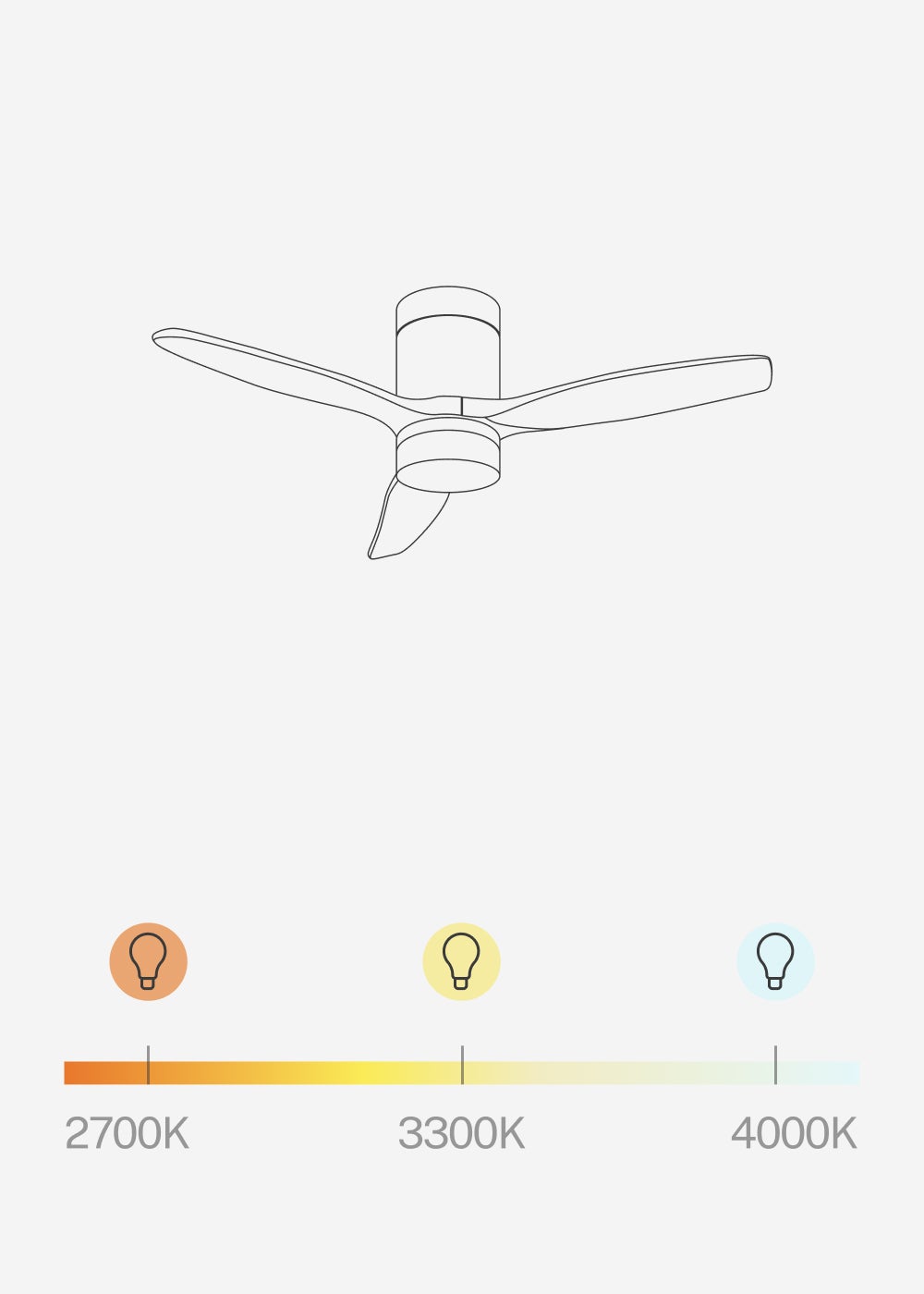 CREATE - WIND CALM S - Ventilateur de plafond silencieux 40W avec pales techniques en ABS Ø112 avec eclaraige sans wifi - 8