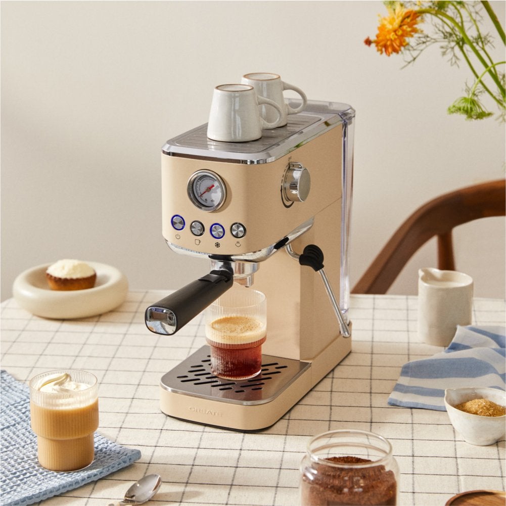 CREATE - THERA CLASSIC COMPACT - Ekspres do kawy espresso z funkcją zimnej kawy - Sable